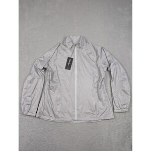Walter Hagen Jacket Womens Large Light Heather Grey P11 Rain Waterproof Golf New